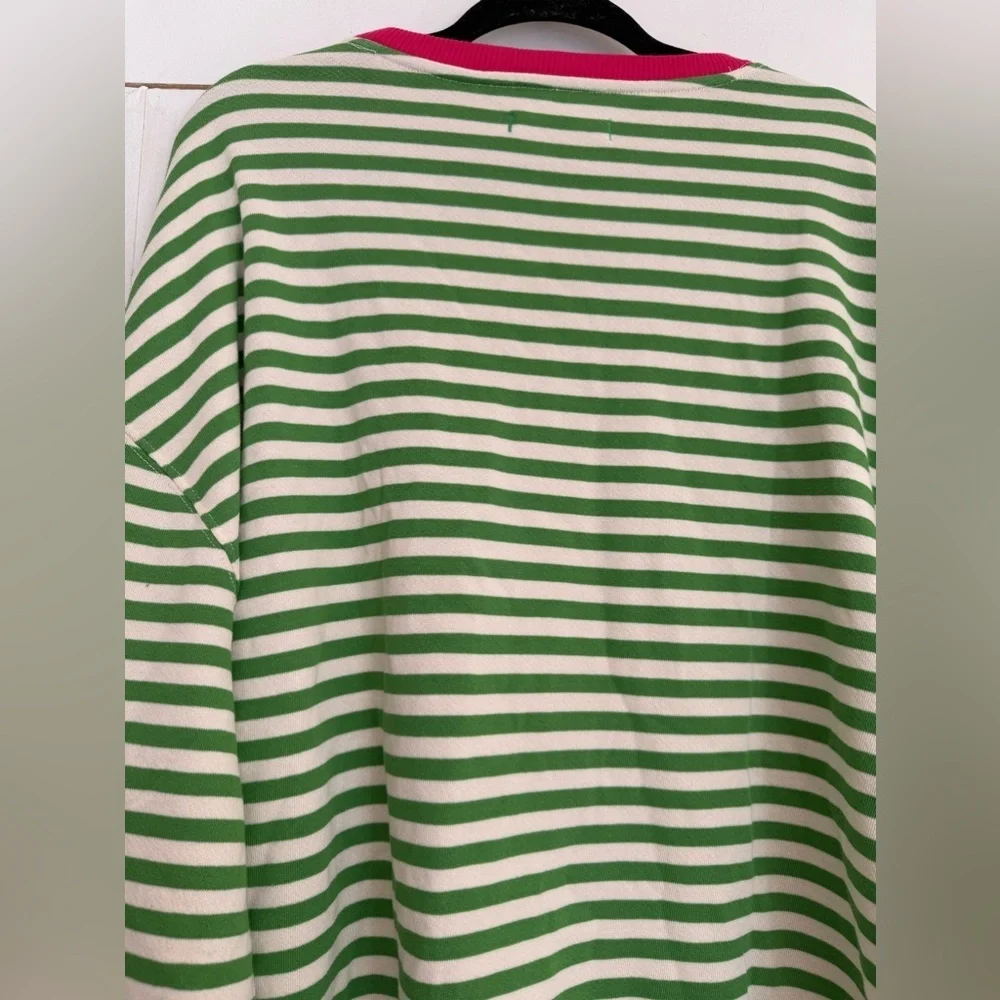 NWOT free people Classic Striped Oversized Crewneck - Picture 10 of 11